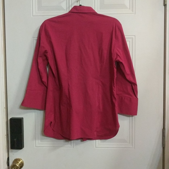 Lands' End  Cranberry Button Down Shirt - Picture 2 of 5